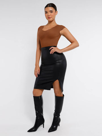 Seamless Deep V Waist and Abdomen Shaping Thong Bodysuit
