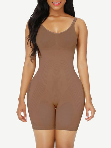 Seamless Low Back Happy Butt Full Body Shapewear Mesh Waist Control