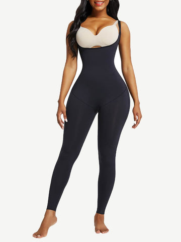 Free Cut Design Full Body Shaper Open Bust Adjustable Straps Hourglass Figure