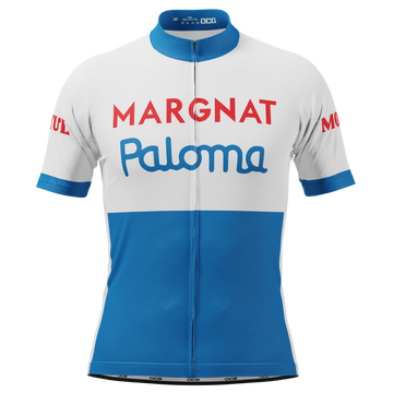Men's Retro 1962 Team Margnat Paloma Short Sleeve Cycling Jersey