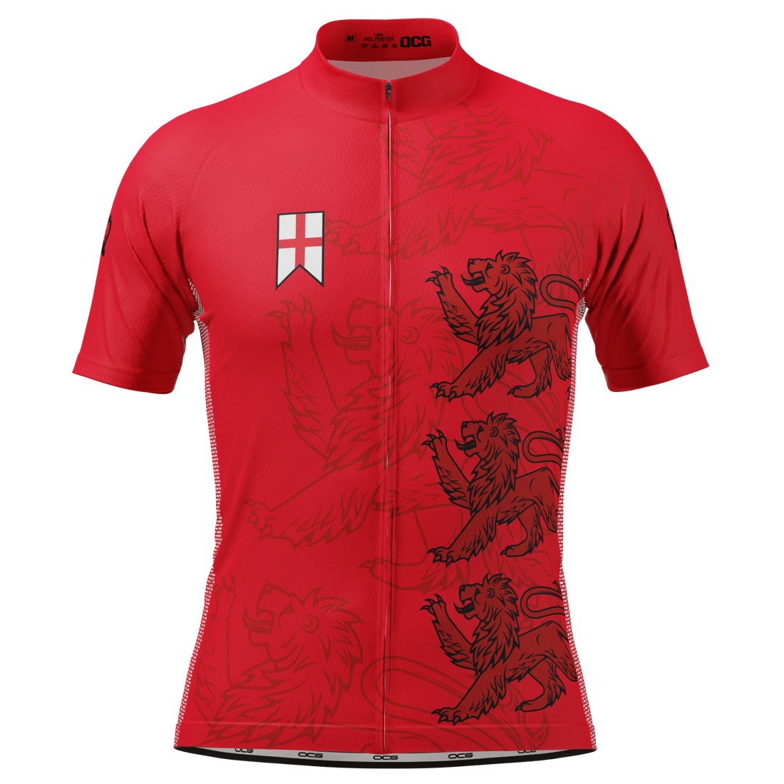 Men's England Three Lions Short Sleeve Cycling Jersey