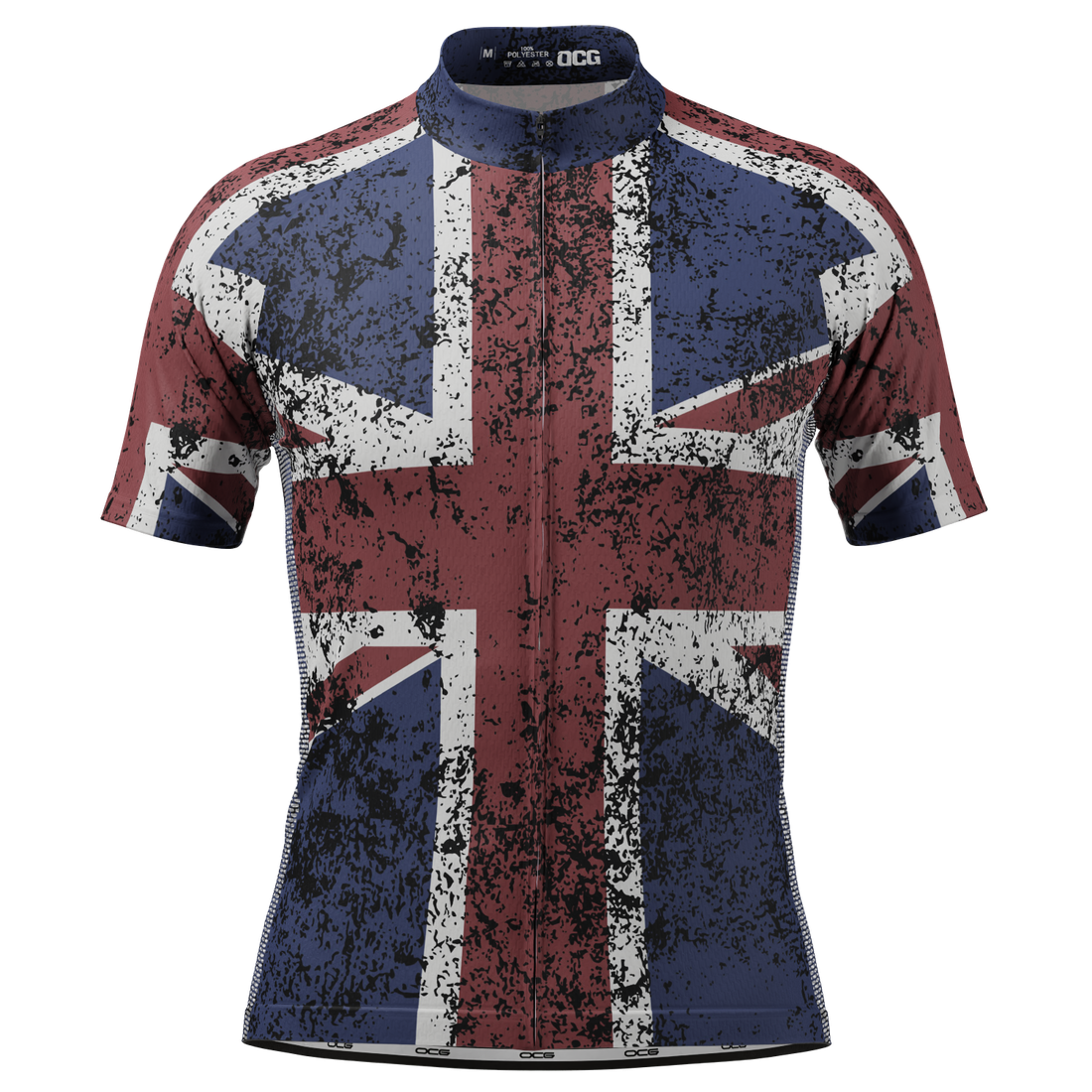 Men's UK Distressed Union Jack Short Sleeve Cycling Jersey