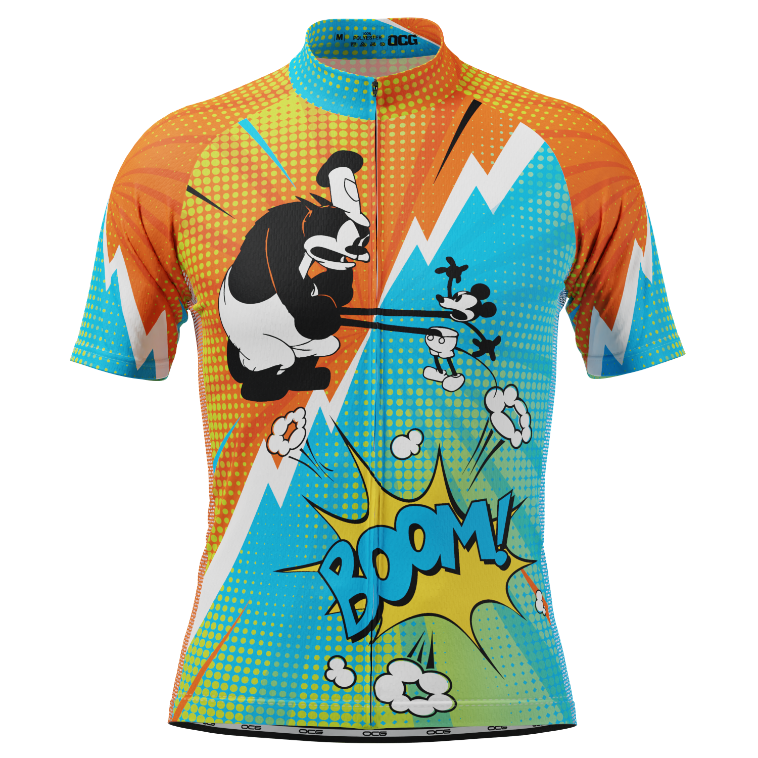 Men's Steamboat Willie Comics Short Sleeve Cycling Jersey