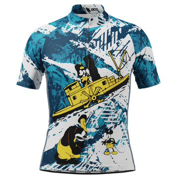 Men's Steamboat Willie in The Sea Short Sleeve Cycling Jersey