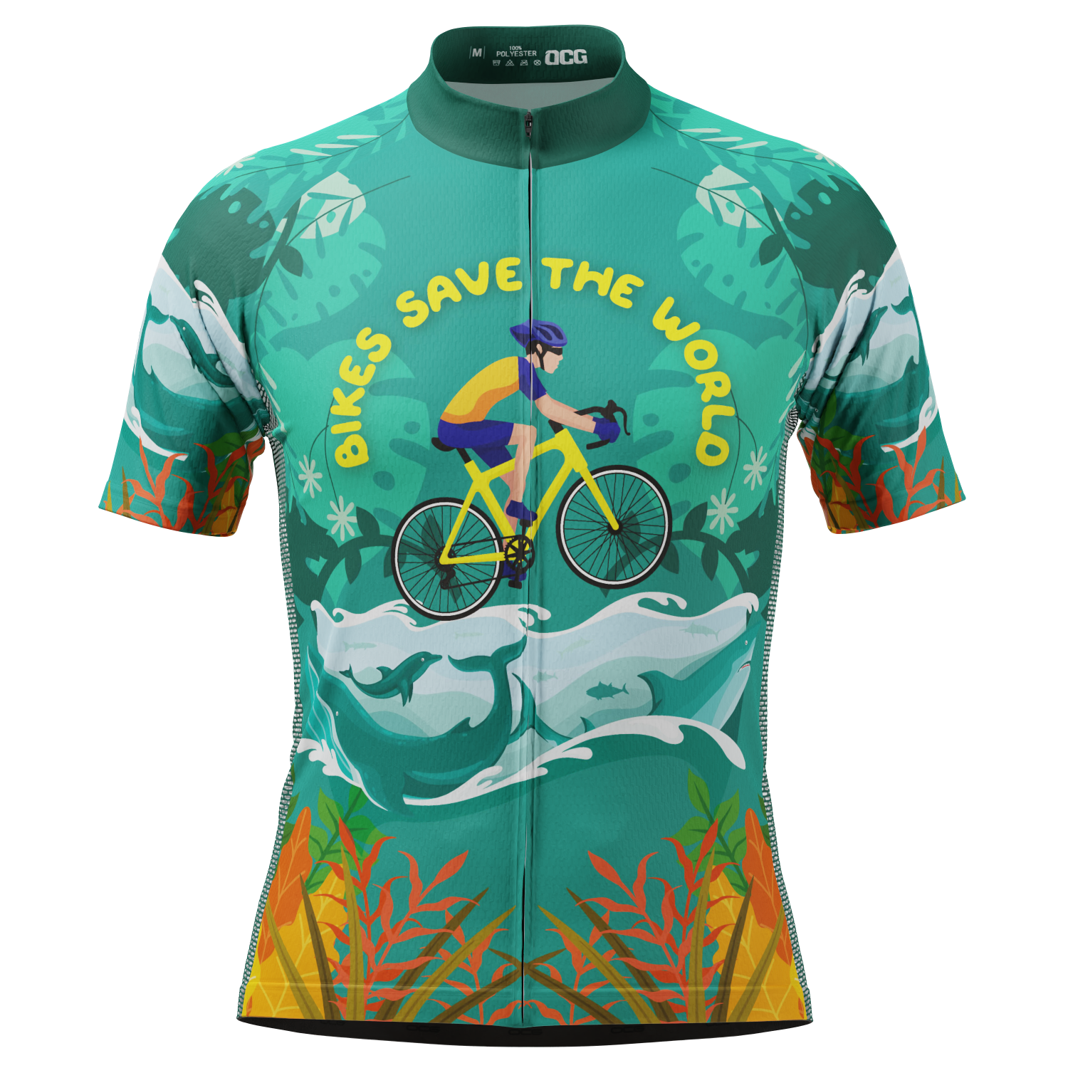 Men's Bikes Save The World Short Sleeve Cycling Jersey
