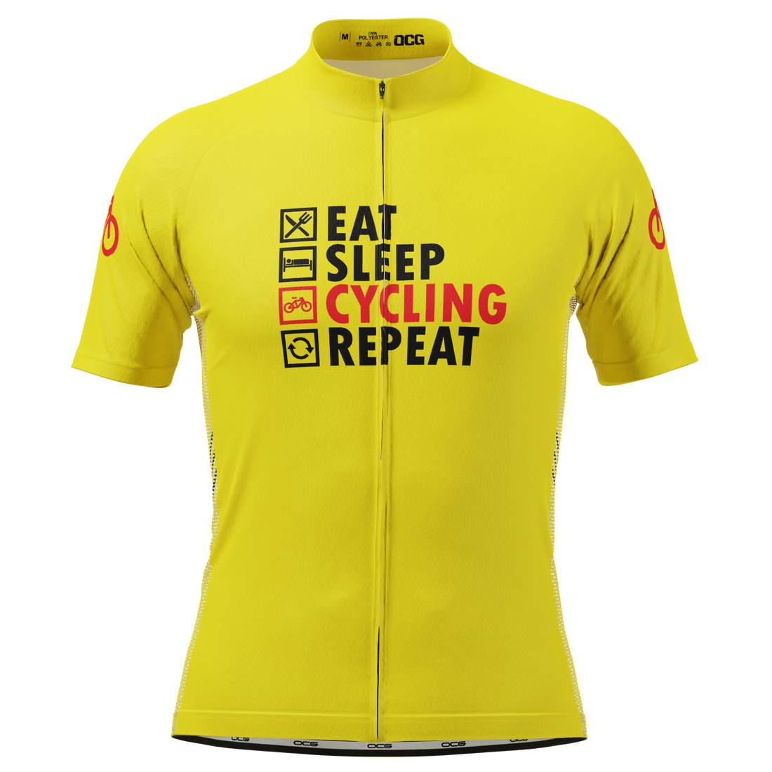 Men's Eat, Sleep, Cycling, Repeat Short Sleeve Cycling Jersey