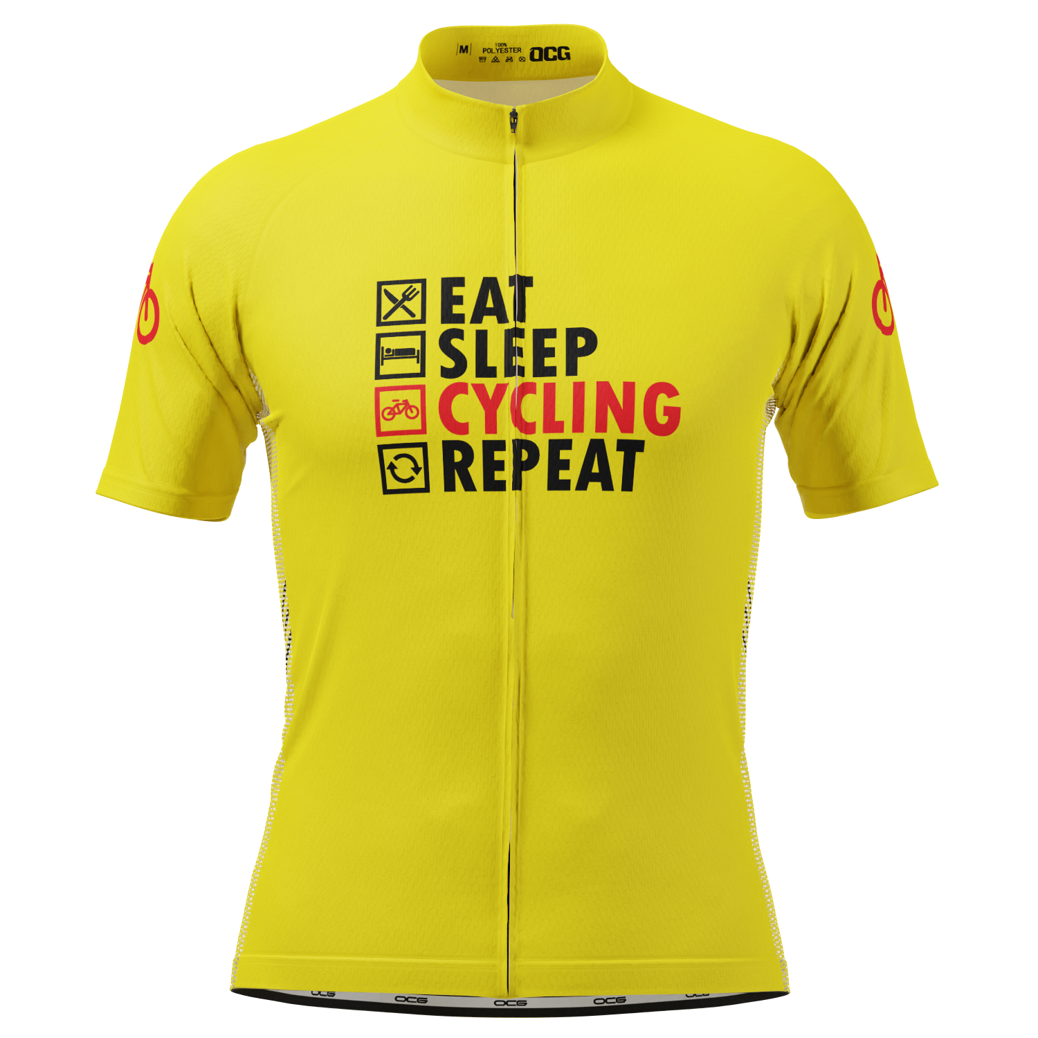 Men's Eat, Sleep, Cycling, Repeat Short Sleeve Cycling Jersey