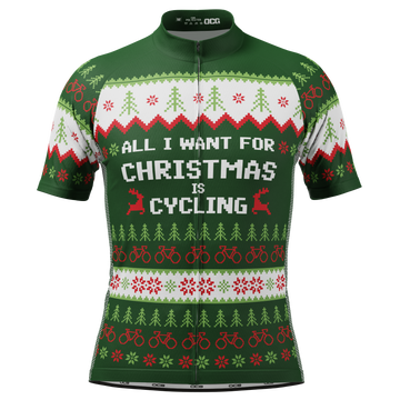 Men's All I Want For Christmas Short Sleeve Cycling Jersey