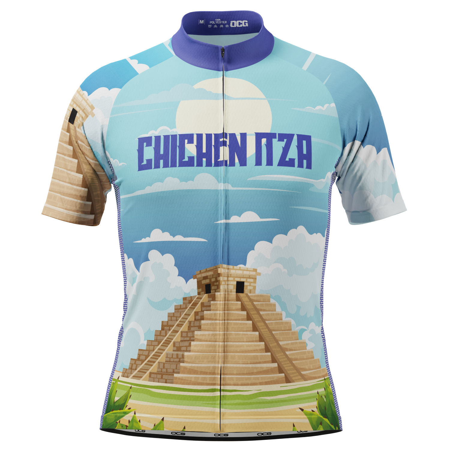Men's Around The World - Chichen Itza Short Sleeve Cycling Jersey