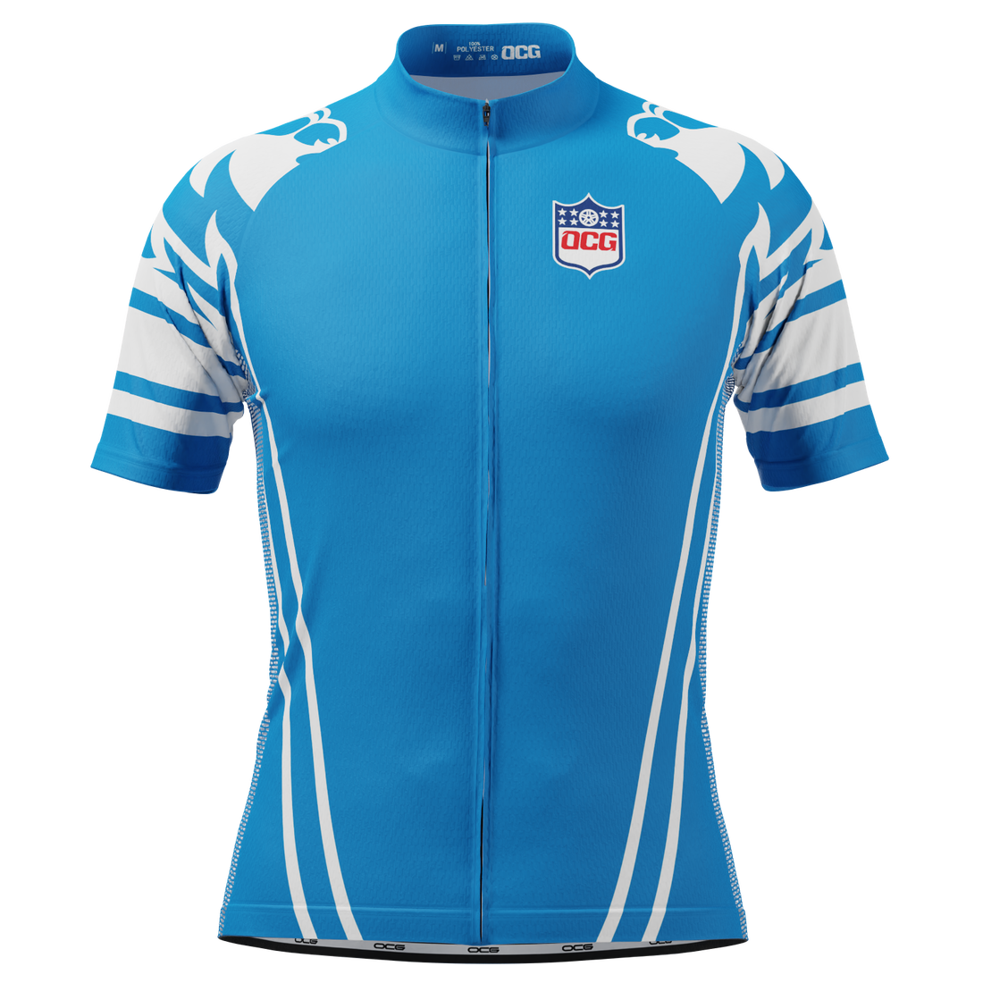 Men's Detroit Football Short Sleeve Cycling Jersey