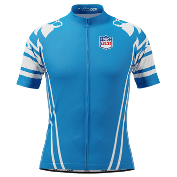 Men's Detroit Football Short Sleeve Cycling Jersey