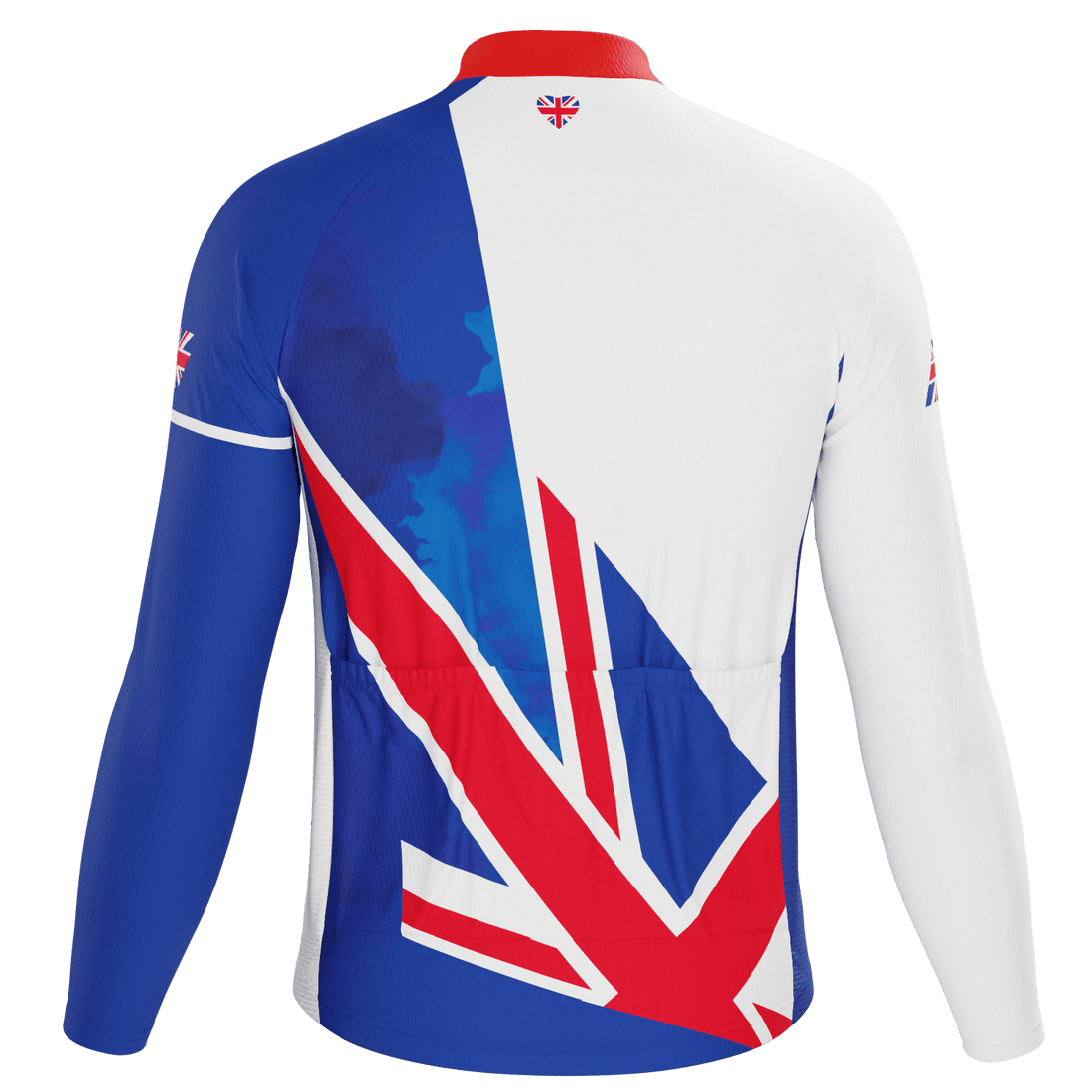 Men's UK Badge Union Jack National Flag Long Sleeve Cycling Jersey