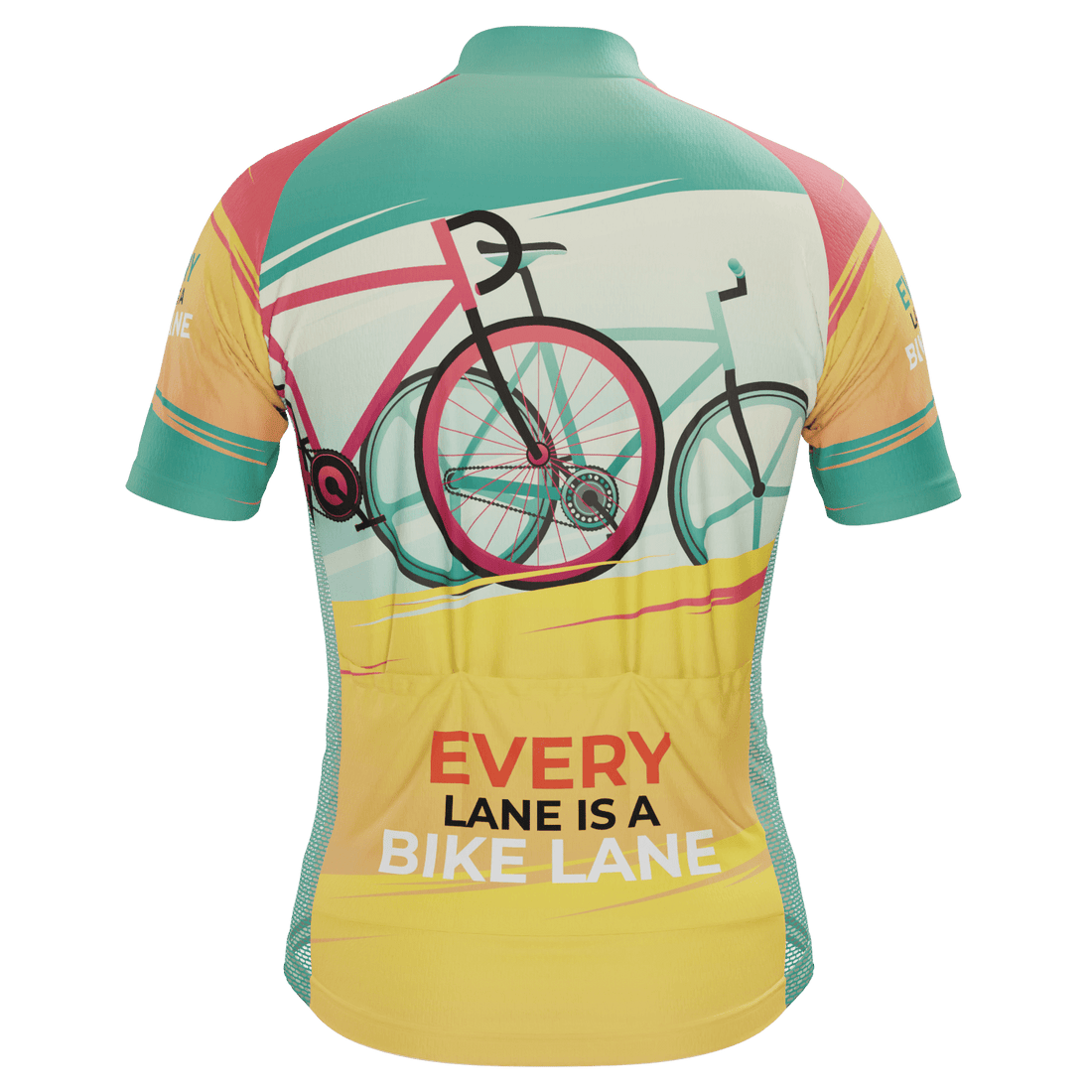 Men's Every Lane Is A Bike Lane Short Sleeve Cycling Jersey
