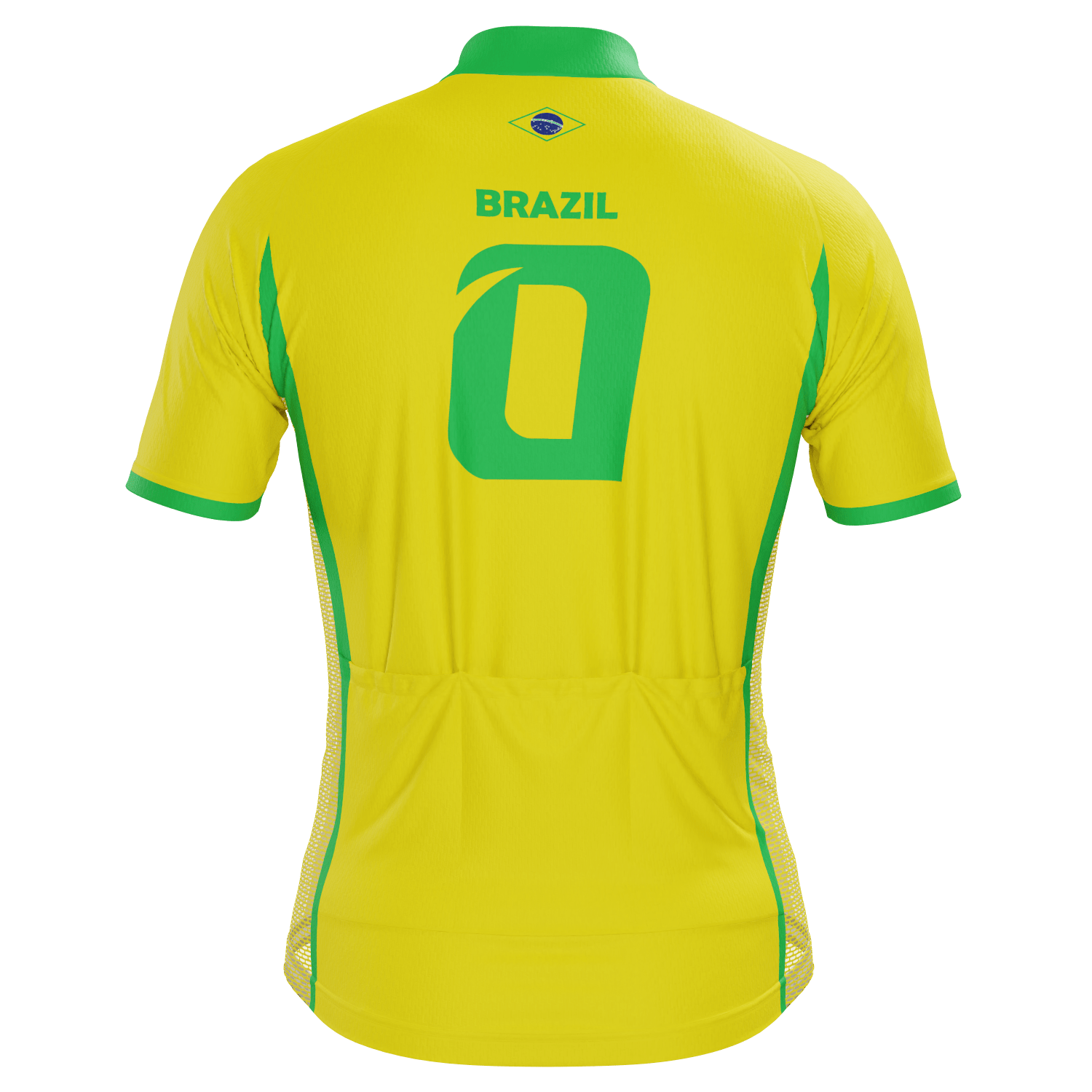 Men's Brazil Soccer Short Sleeve Cycling Jersey