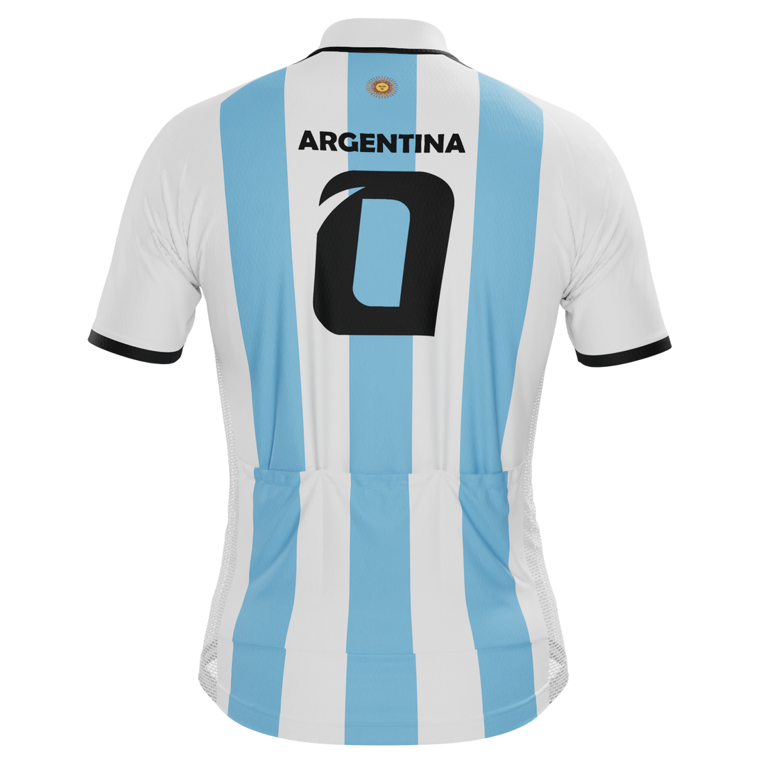 Men's Argentina Soccer Short Sleeve Cycling Jersey
