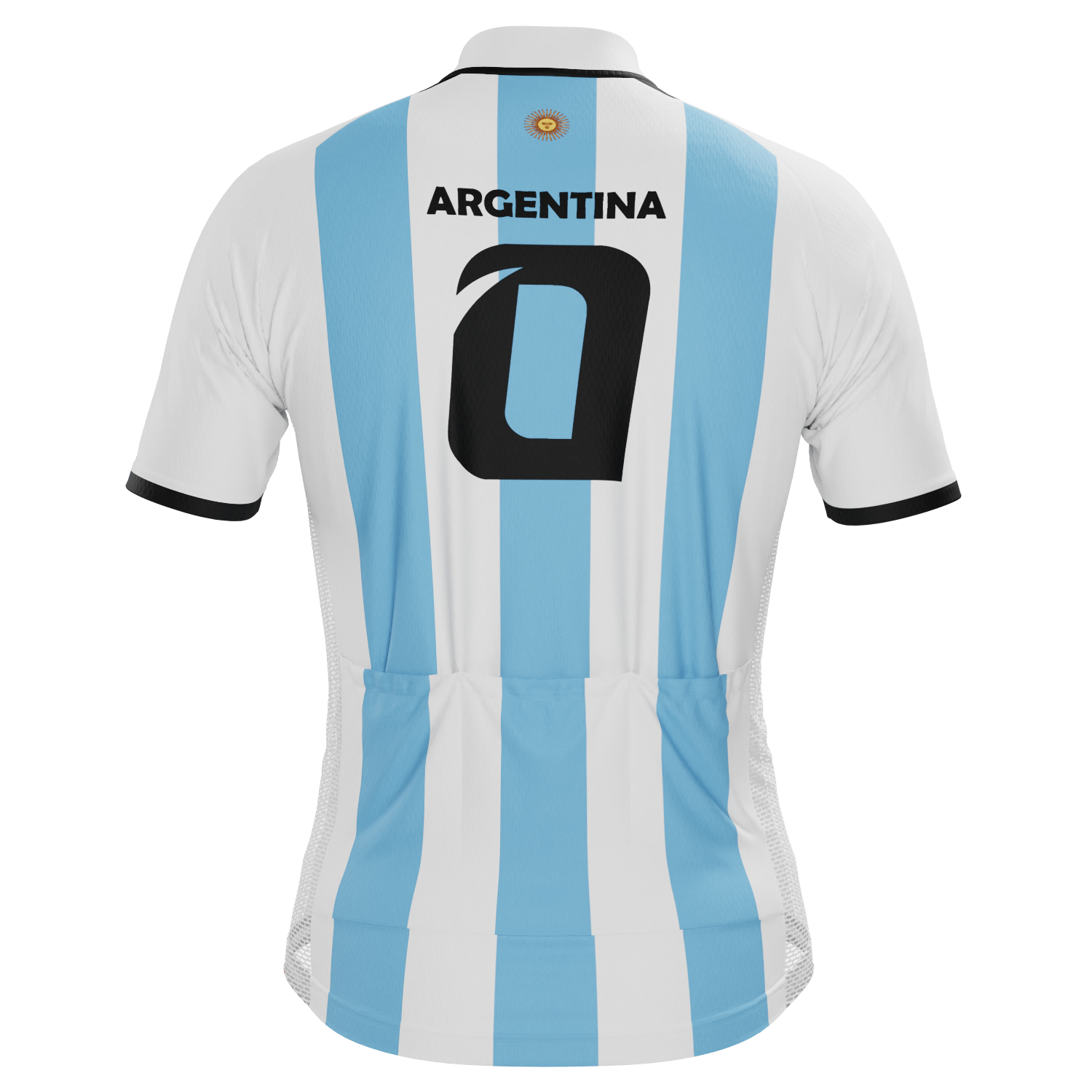 Men's Argentina Soccer Short Sleeve Cycling Jersey