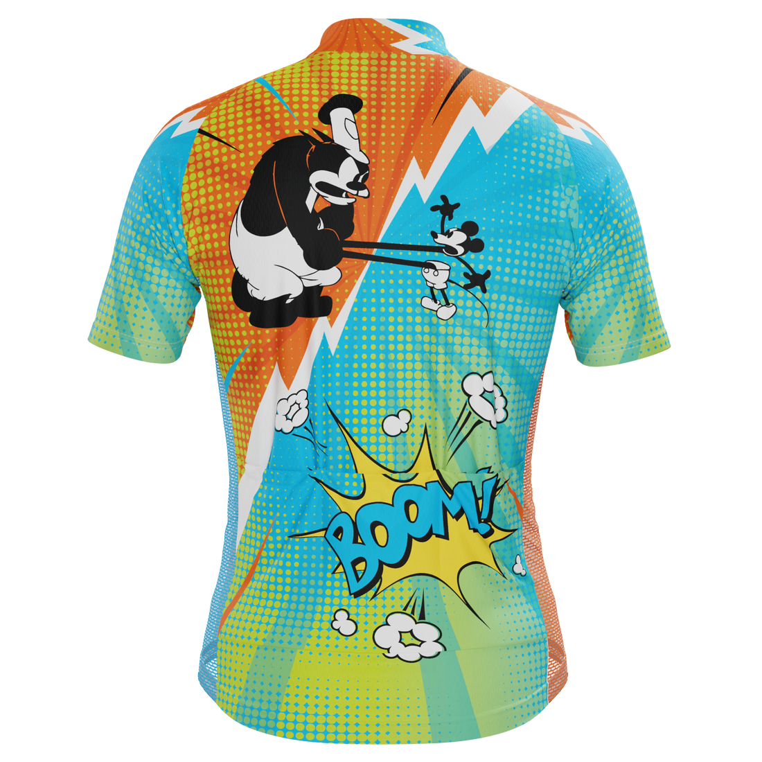 Men's Steamboat Willie Comics Short Sleeve Cycling Jersey