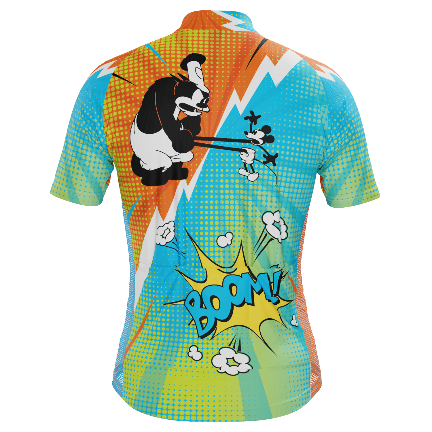 Men's Steamboat Willie Comics Short Sleeve Cycling Jersey