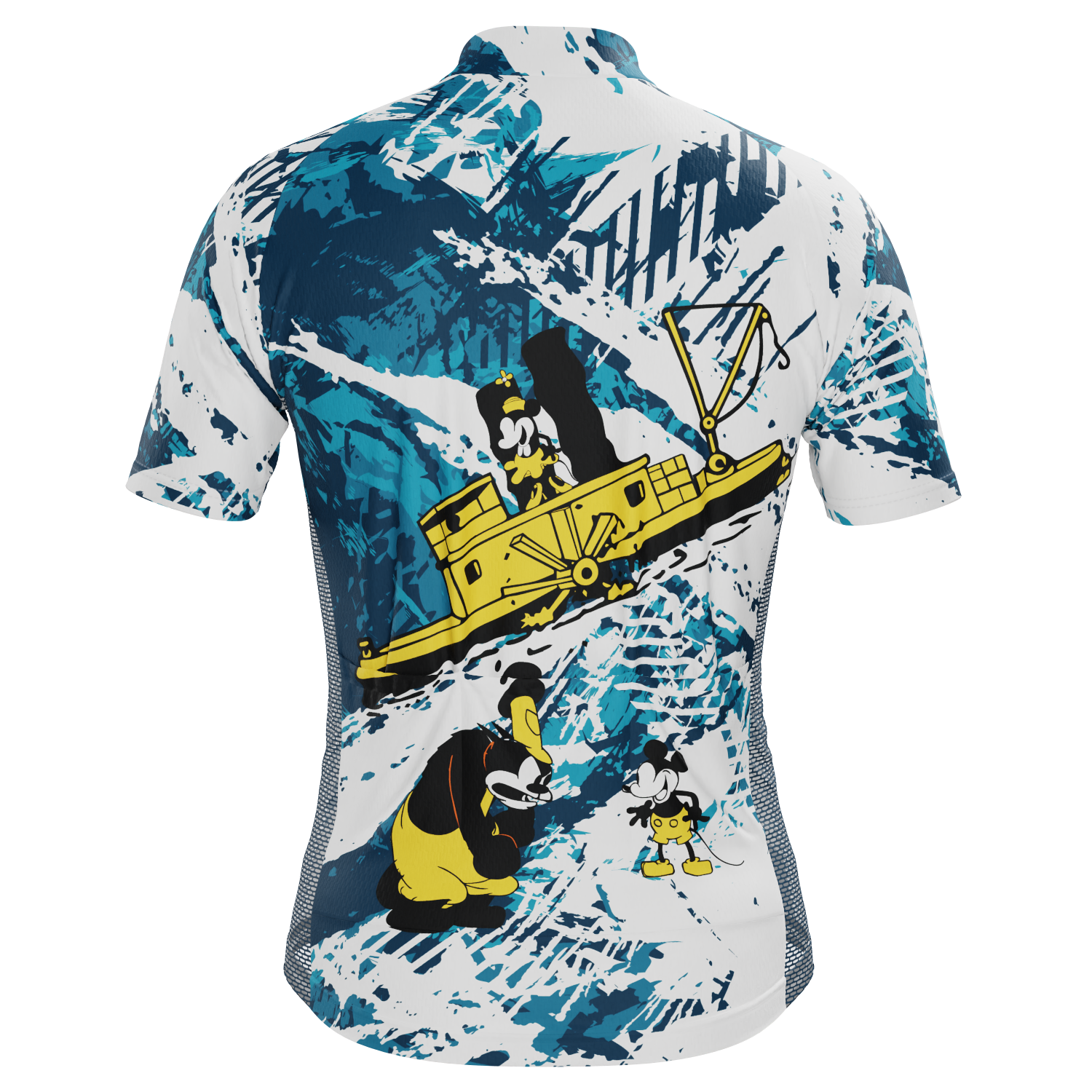 Men's Steamboat Willie in The Sea Short Sleeve Cycling Jersey