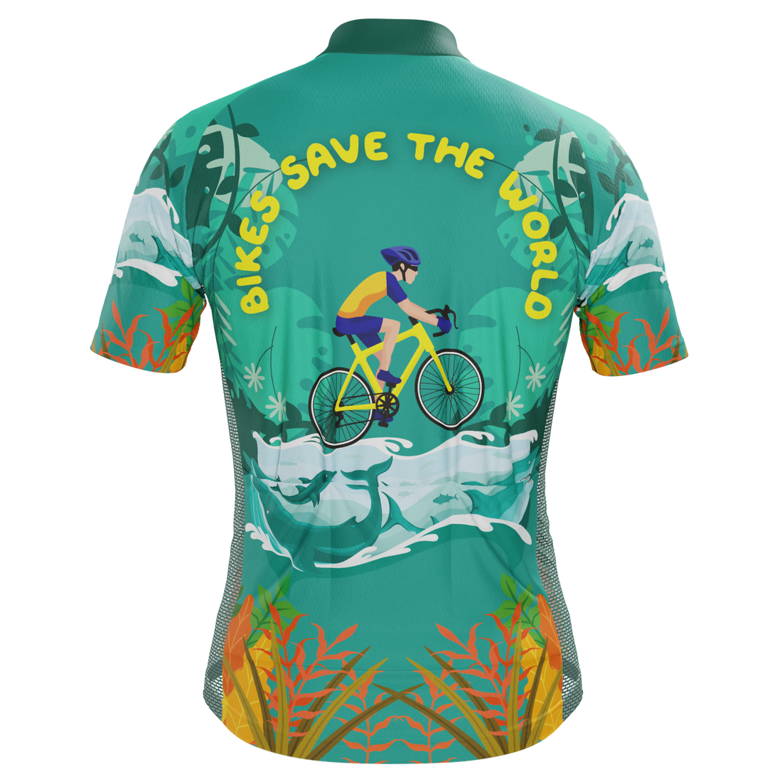 Men's Bikes Save The World Short Sleeve Cycling Jersey