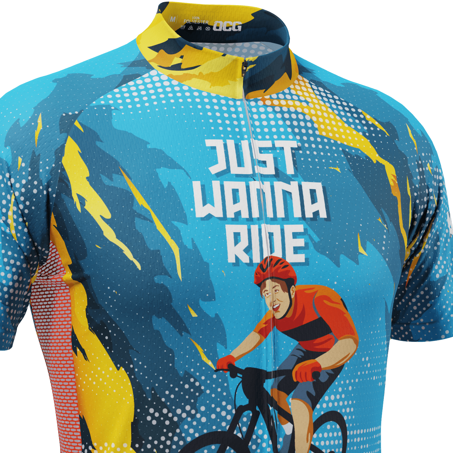 Men's Just Wanna Ride Short Sleeve Cycling Jersey