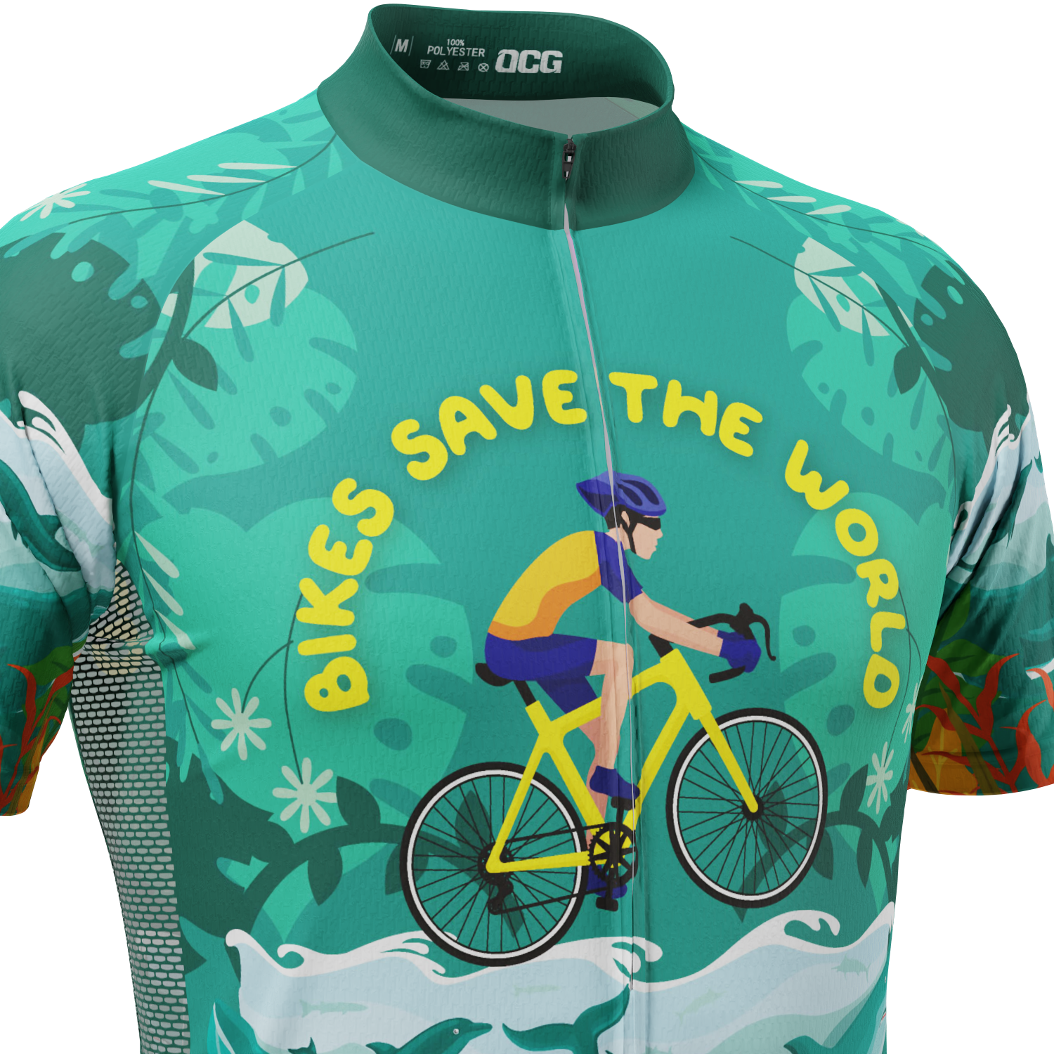 Men's Bikes Save The World Short Sleeve Cycling Jersey