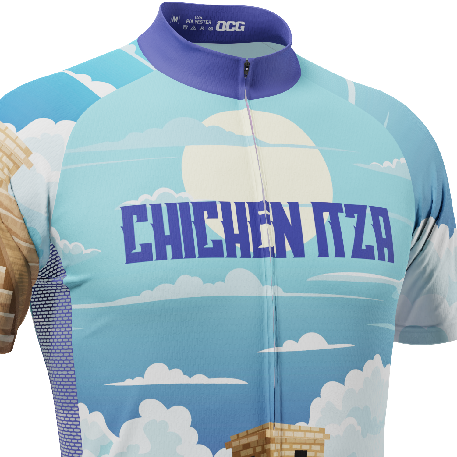 Men's Around The World - Chichen Itza Short Sleeve Cycling Jersey