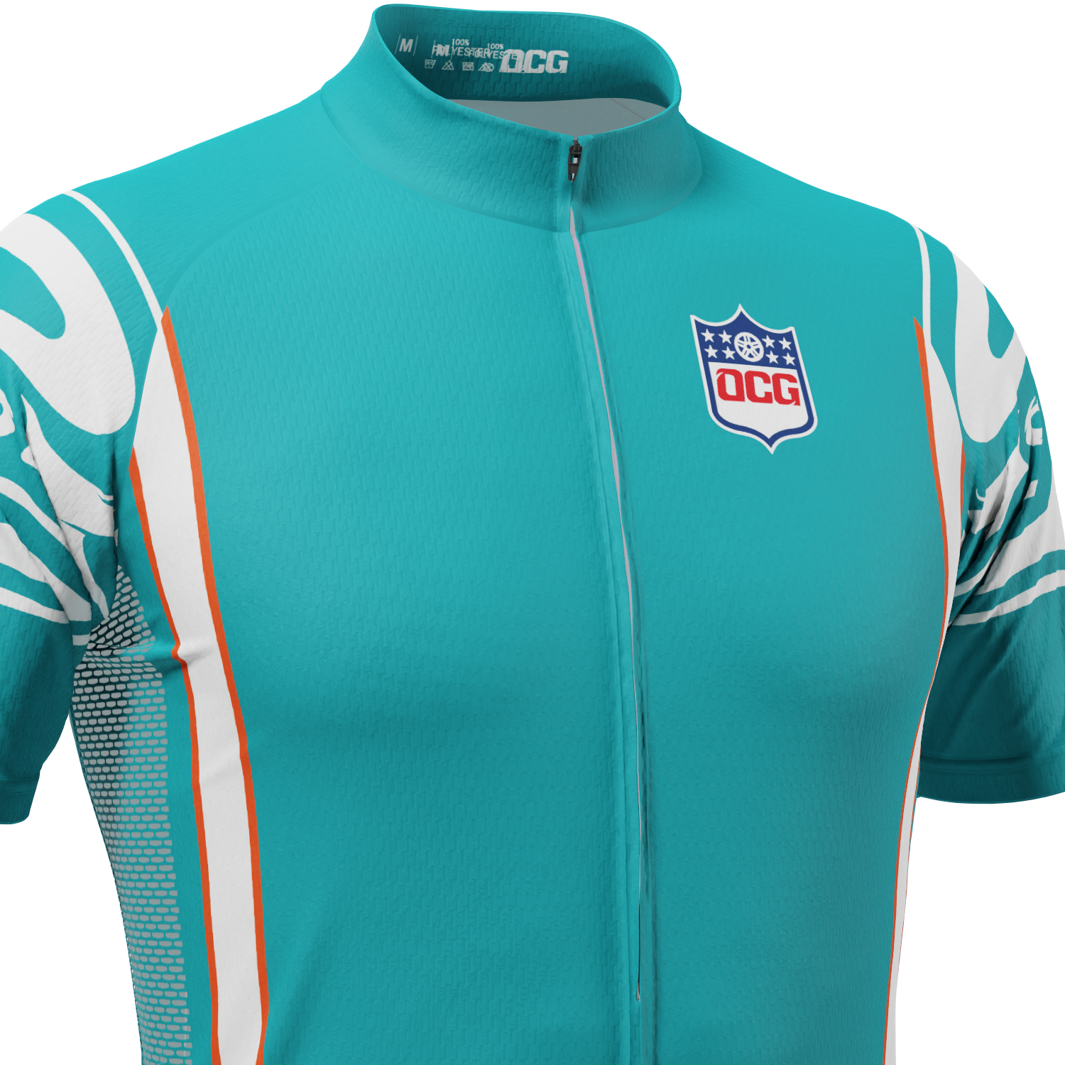 Men's Miami Football Short Sleeve Cycling Jersey