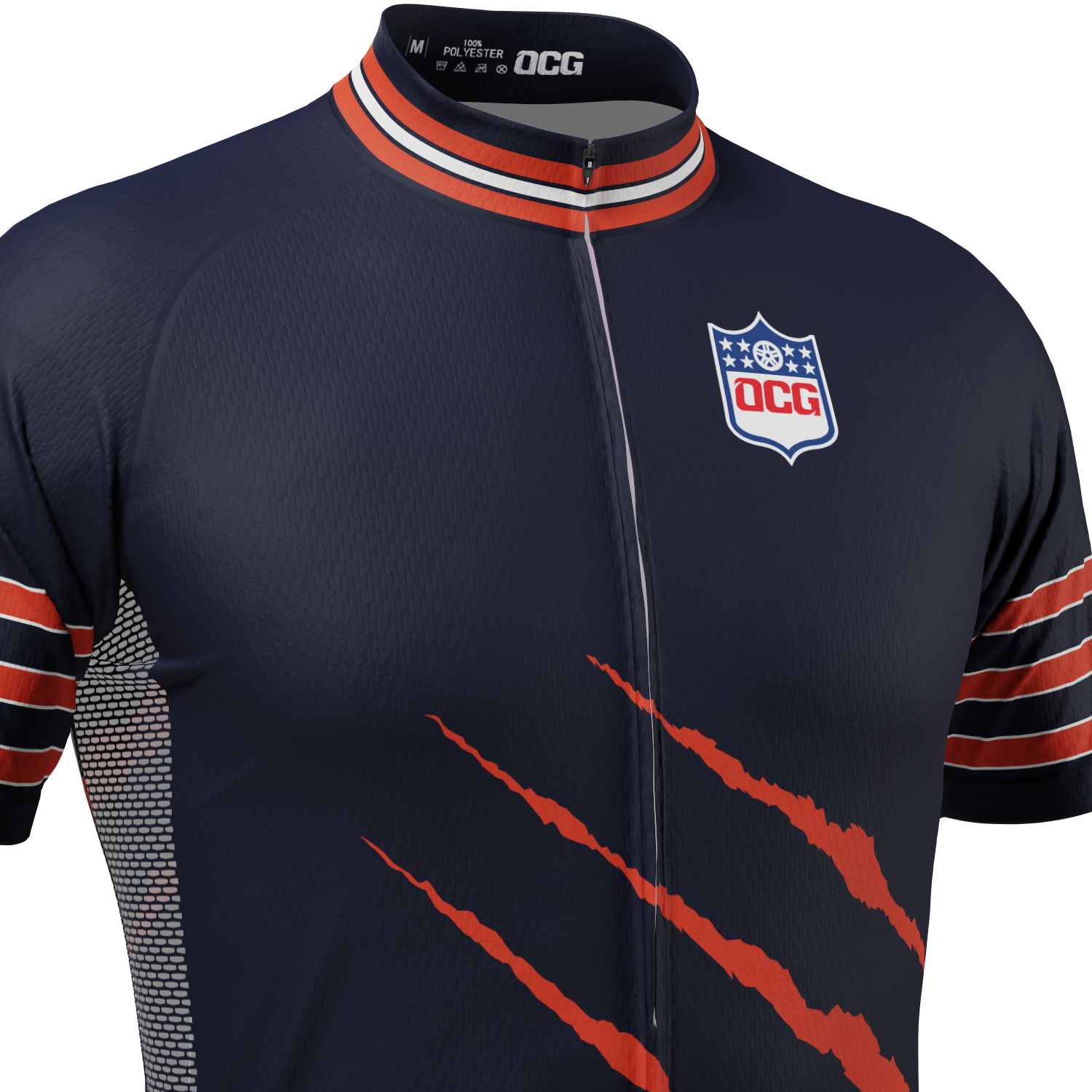 Men's Chicago Football Short Sleeve Cycling Jersey