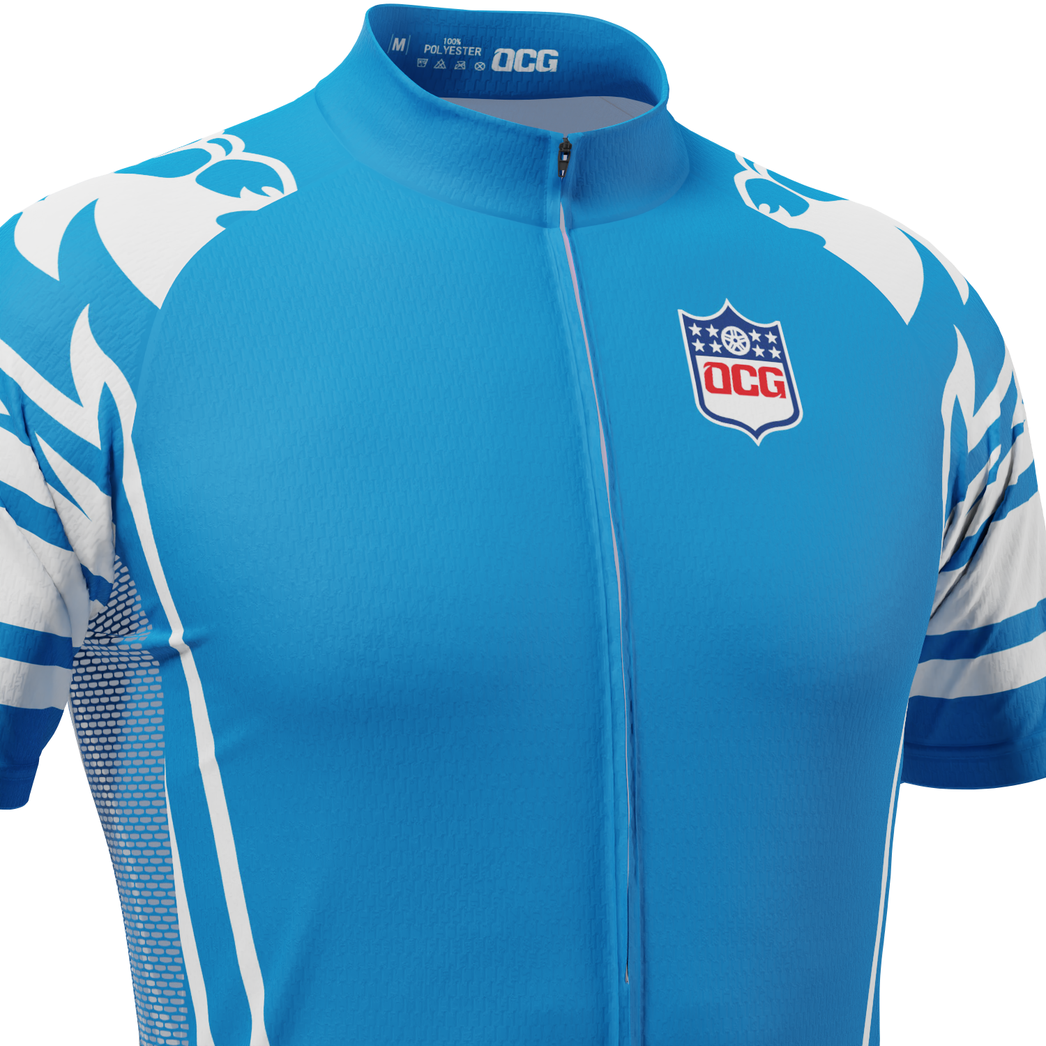 Men's Detroit Football Short Sleeve Cycling Jersey