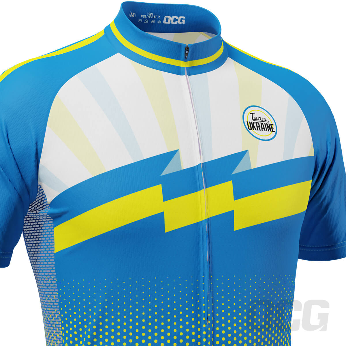 Men's World Countries Team Ukraine Icon Short Sleeve Cycling Jersey