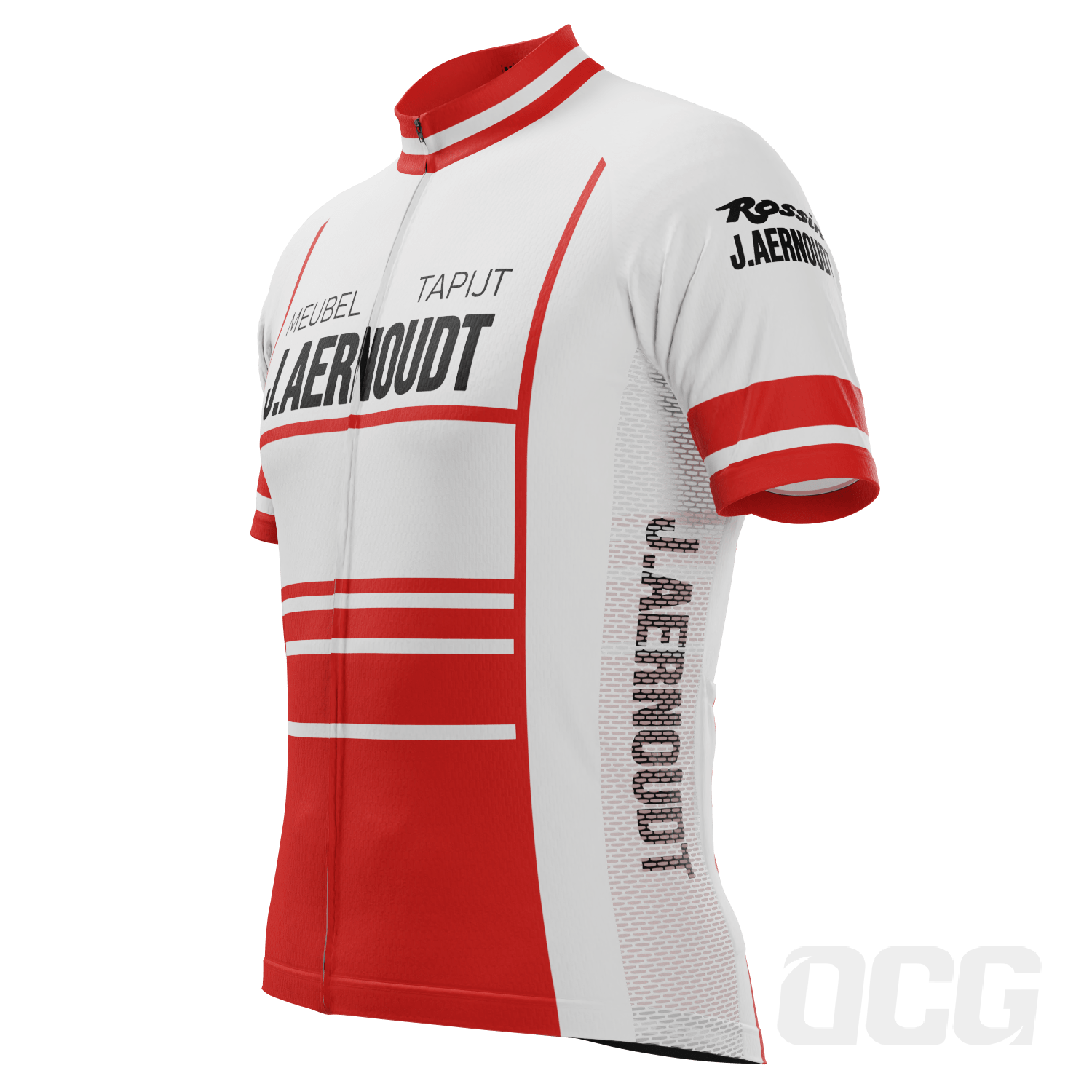 Men's Retro 1983 Jacky Aernoudt Rosin Short Sleeve Cycling Jersey