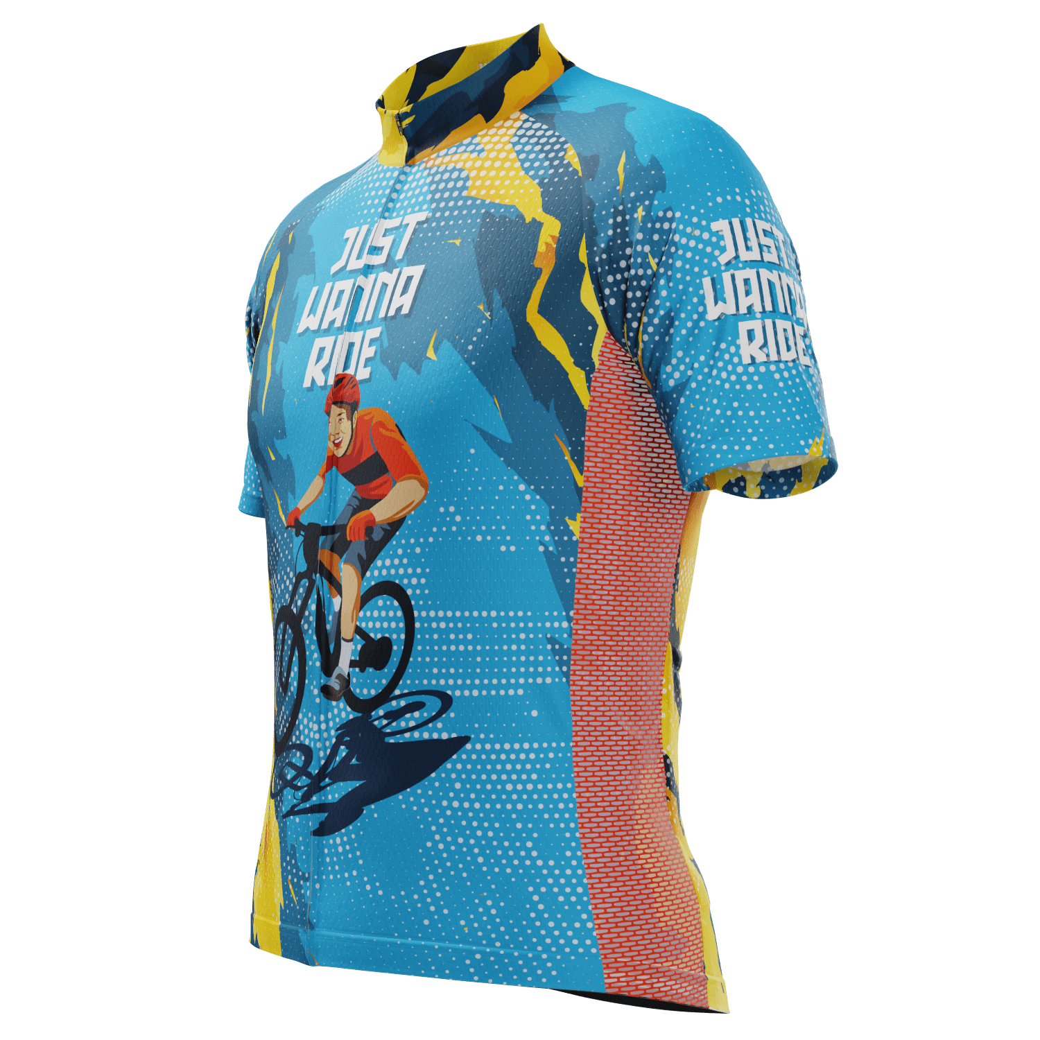 Men's Just Wanna Ride Short Sleeve Cycling Jersey