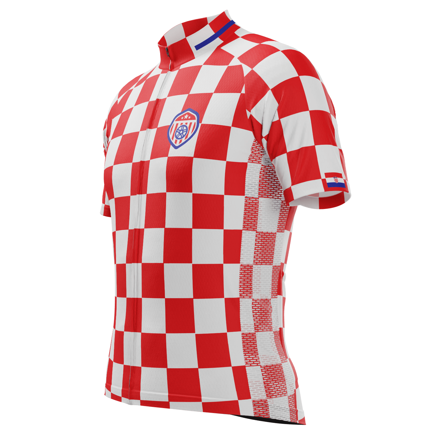 Men's Croatia Soccer Short Sleeve Cycling Jersey