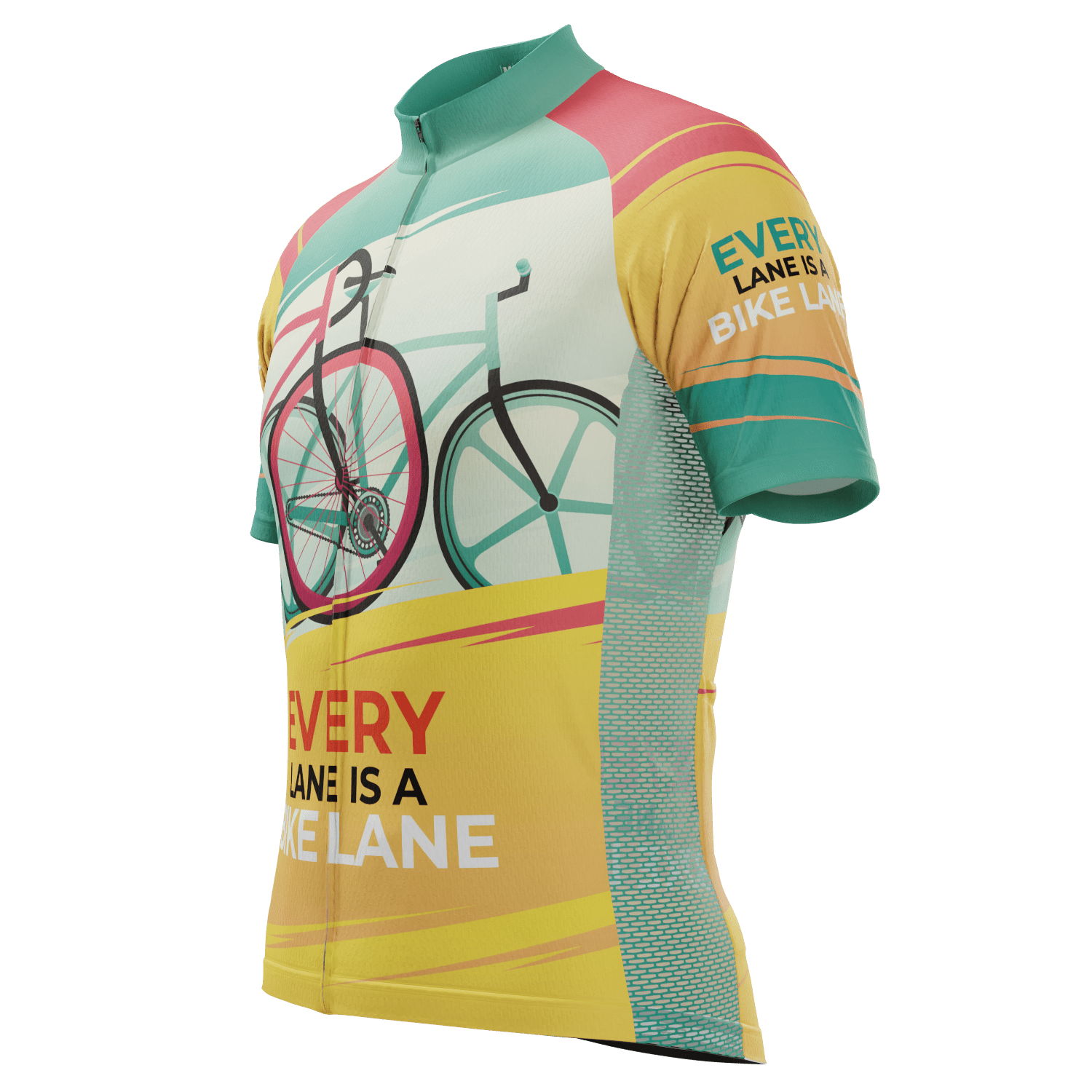 Men's Every Lane Is A Bike Lane Short Sleeve Cycling Jersey