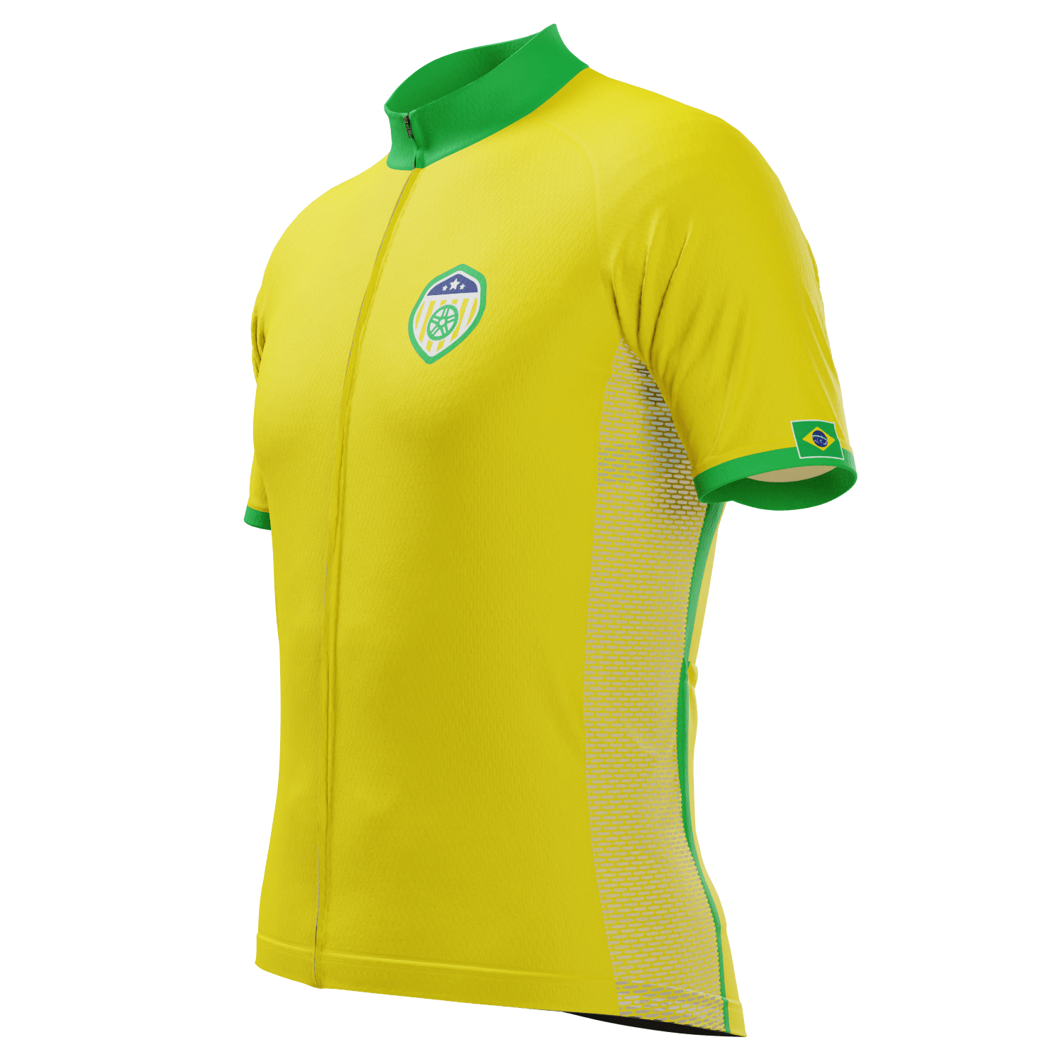 Men's Brazil Soccer Short Sleeve Cycling Jersey