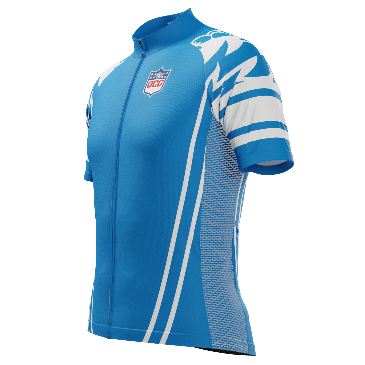 Men's Detroit Football Short Sleeve Cycling Jersey