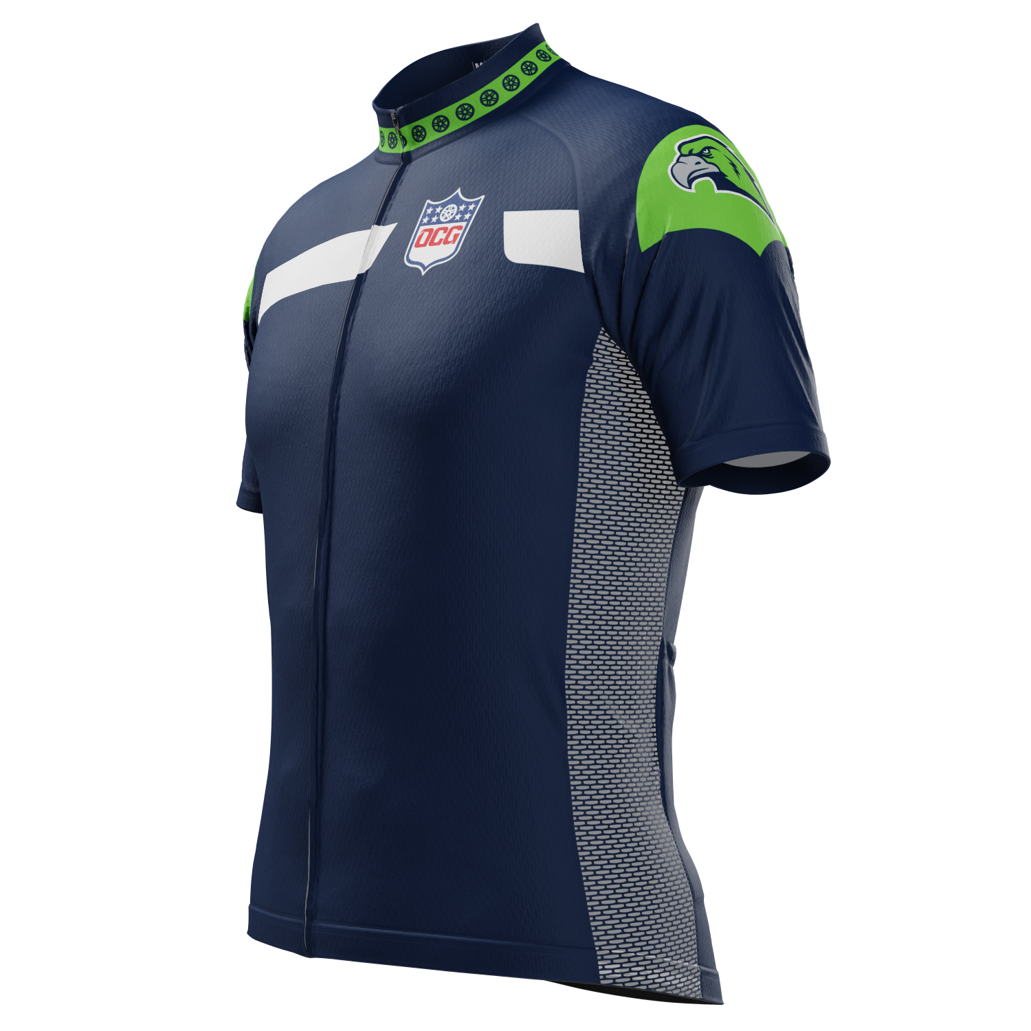 Men's Seattle Football Short Sleeve Cycling Jersey