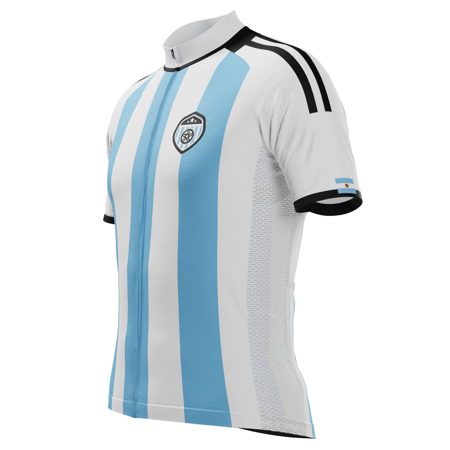Men's Argentina Soccer Short Sleeve Cycling Jersey