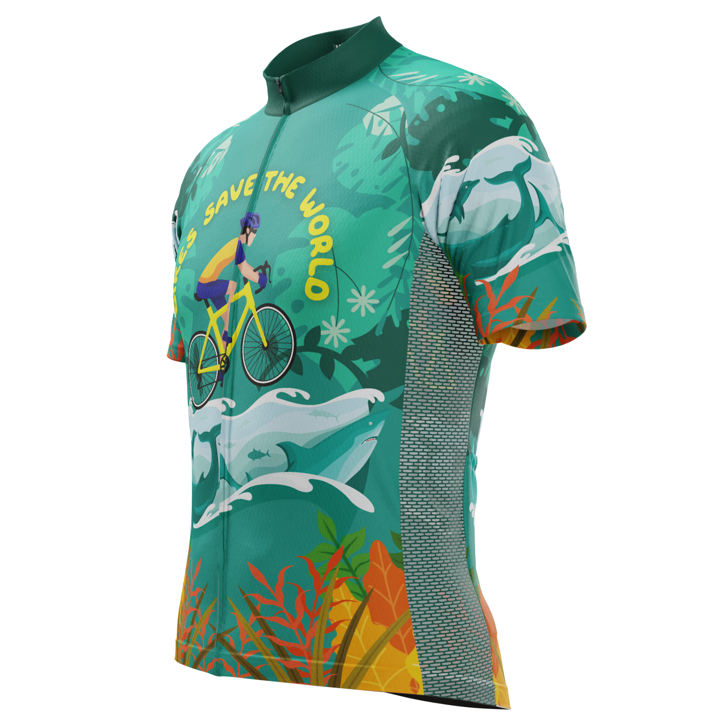Men's Bikes Save The World Short Sleeve Cycling Jersey