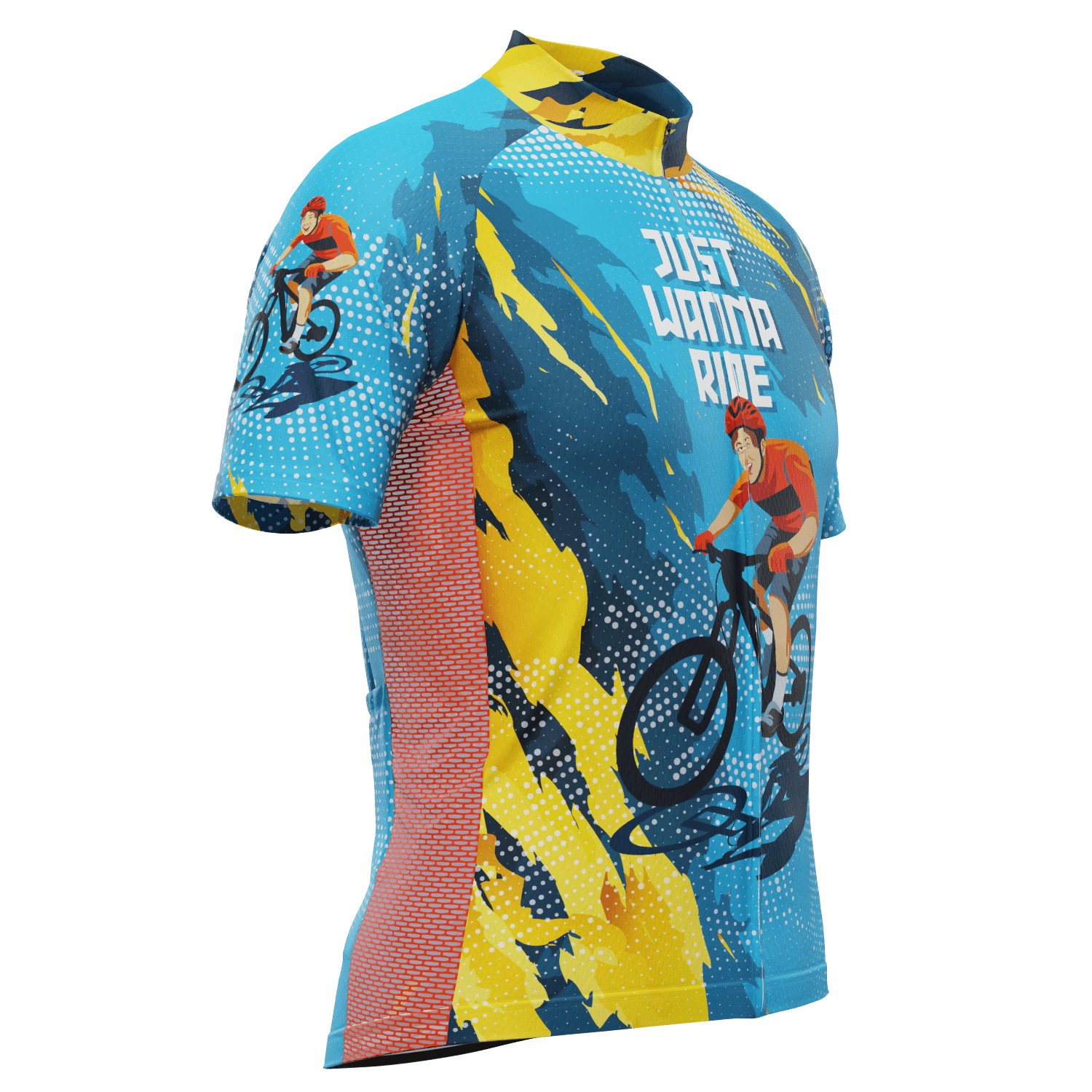 Men's Just Wanna Ride Short Sleeve Cycling Jersey