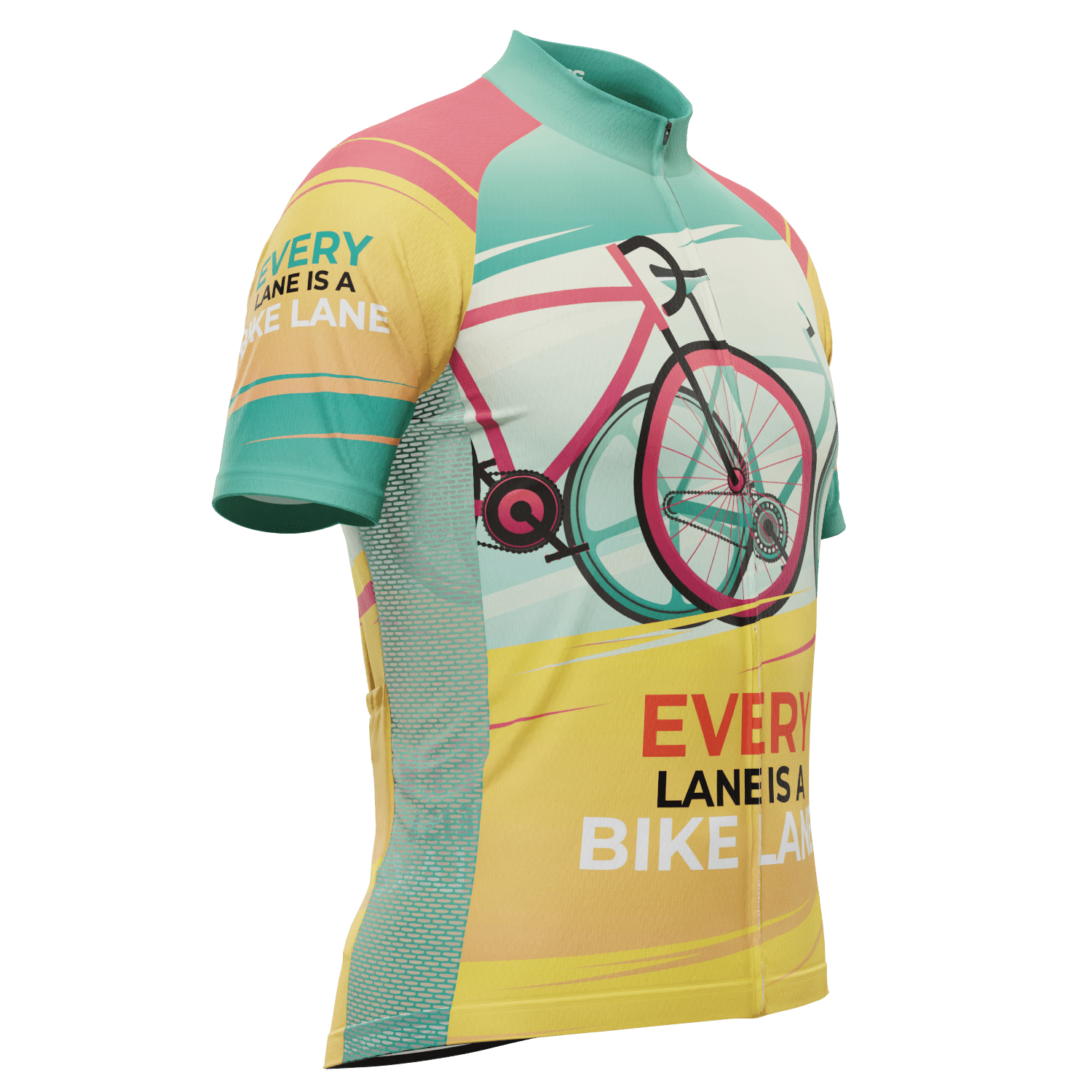 Men's Every Lane Is A Bike Lane Short Sleeve Cycling Jersey