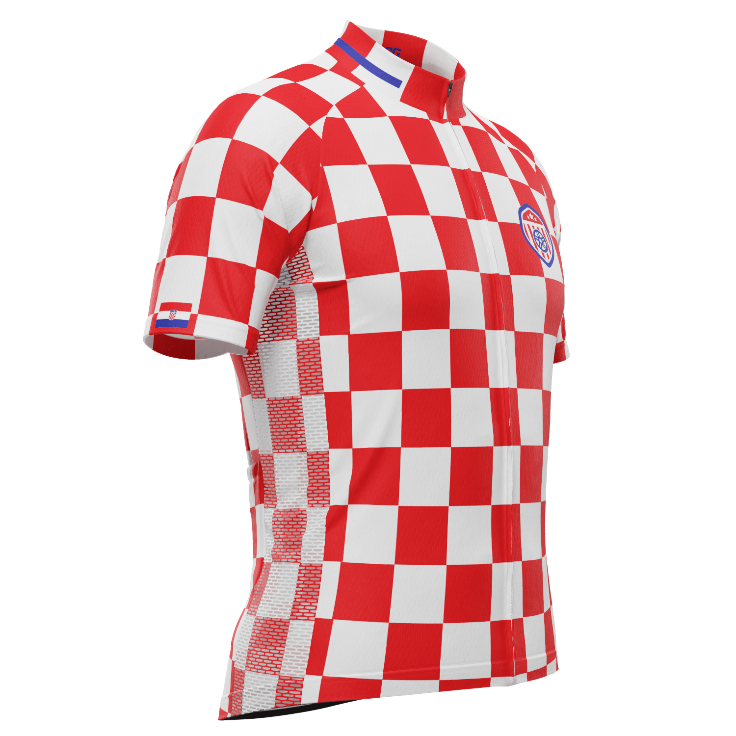 Men's Croatia Soccer Short Sleeve Cycling Jersey