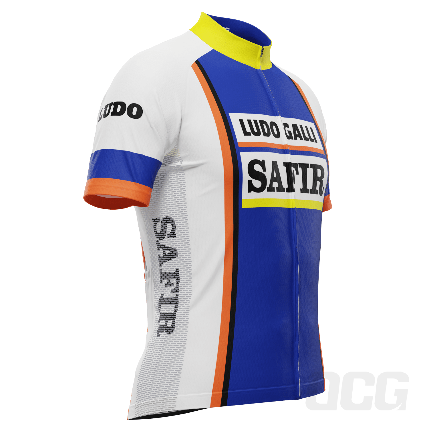 Men's Retro 1978 Ludo Safir  Short Sleeve Cycling Jersey
