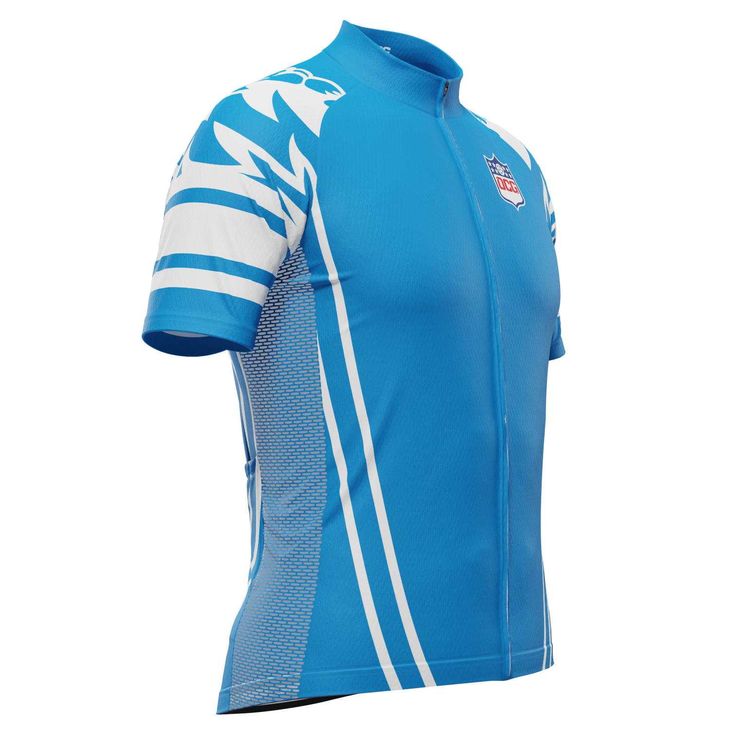Men's Detroit Football Short Sleeve Cycling Jersey