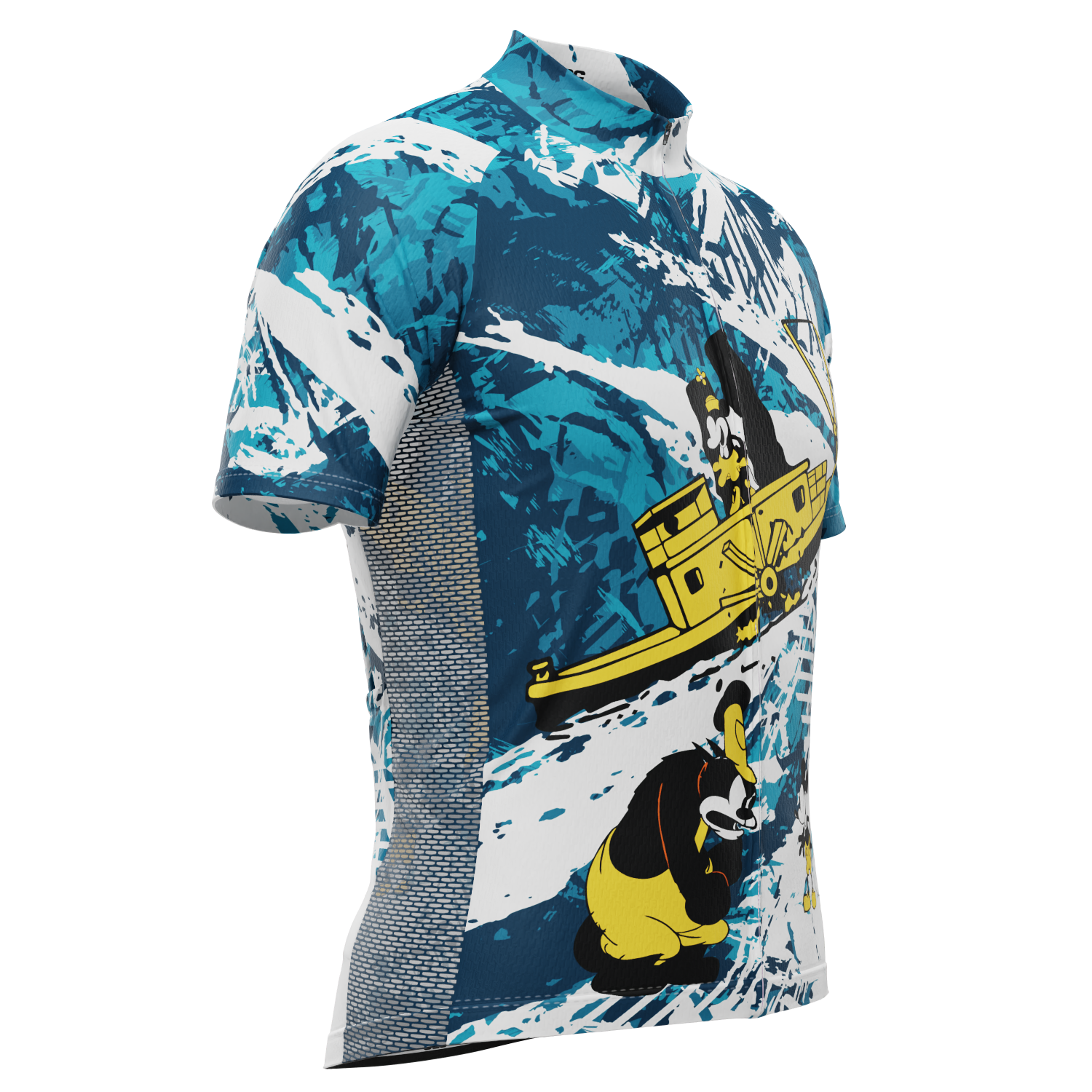 Men's Steamboat Willie in The Sea Short Sleeve Cycling Jersey