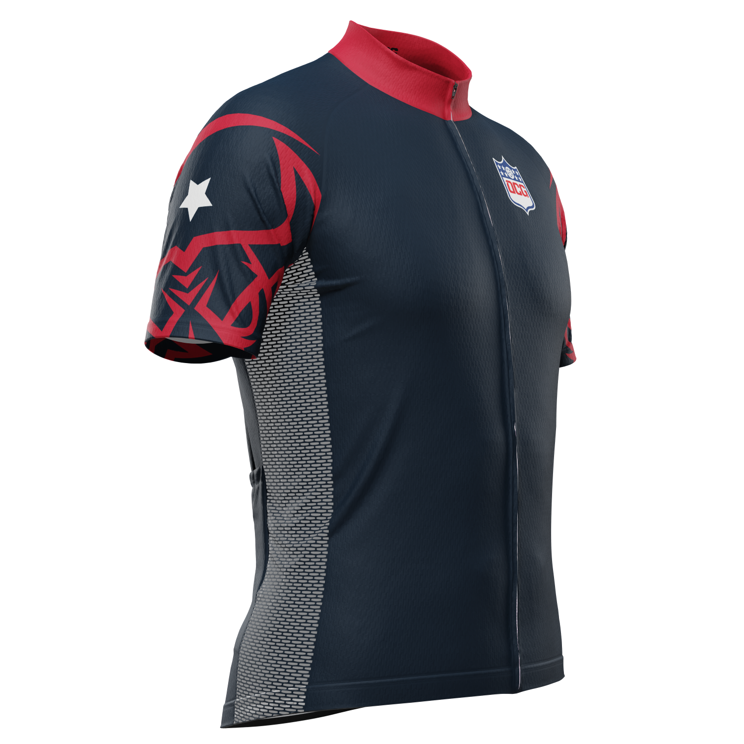Men's Houston Football Short Sleeve Cycling Jersey