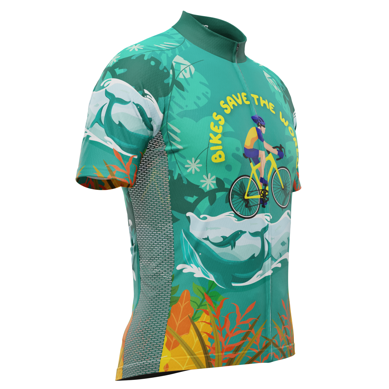 Men's Bikes Save The World Short Sleeve Cycling Jersey