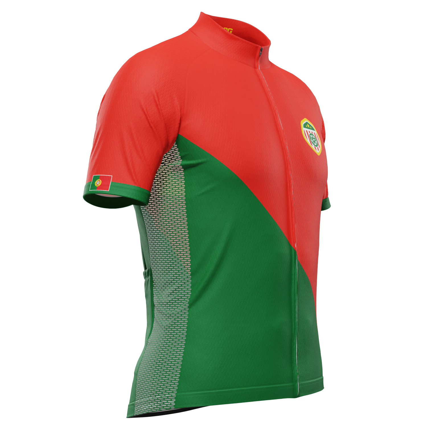 Men's Portugal Soccer Short Sleeve Cycling Jersey