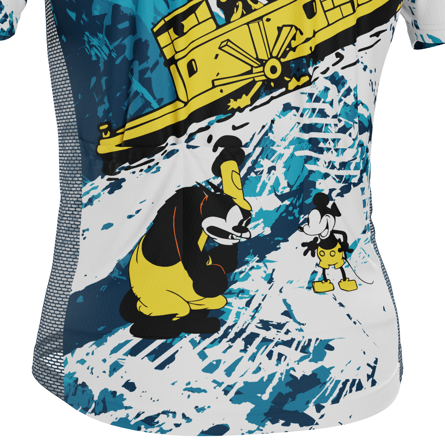 Men's Steamboat Willie in The Sea Short Sleeve Cycling Jersey